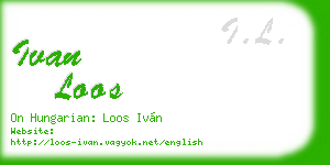 ivan loos business card